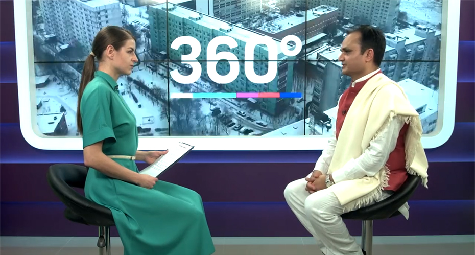 Интервью Шри Пракаша Джи для телеканала 360
