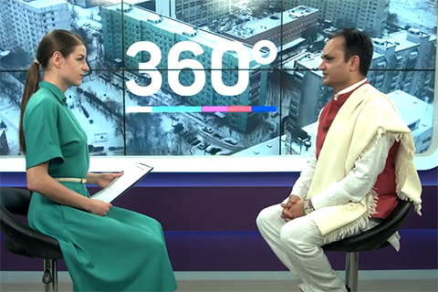 Интервью Шри Пракаша Джи для телеканала 360